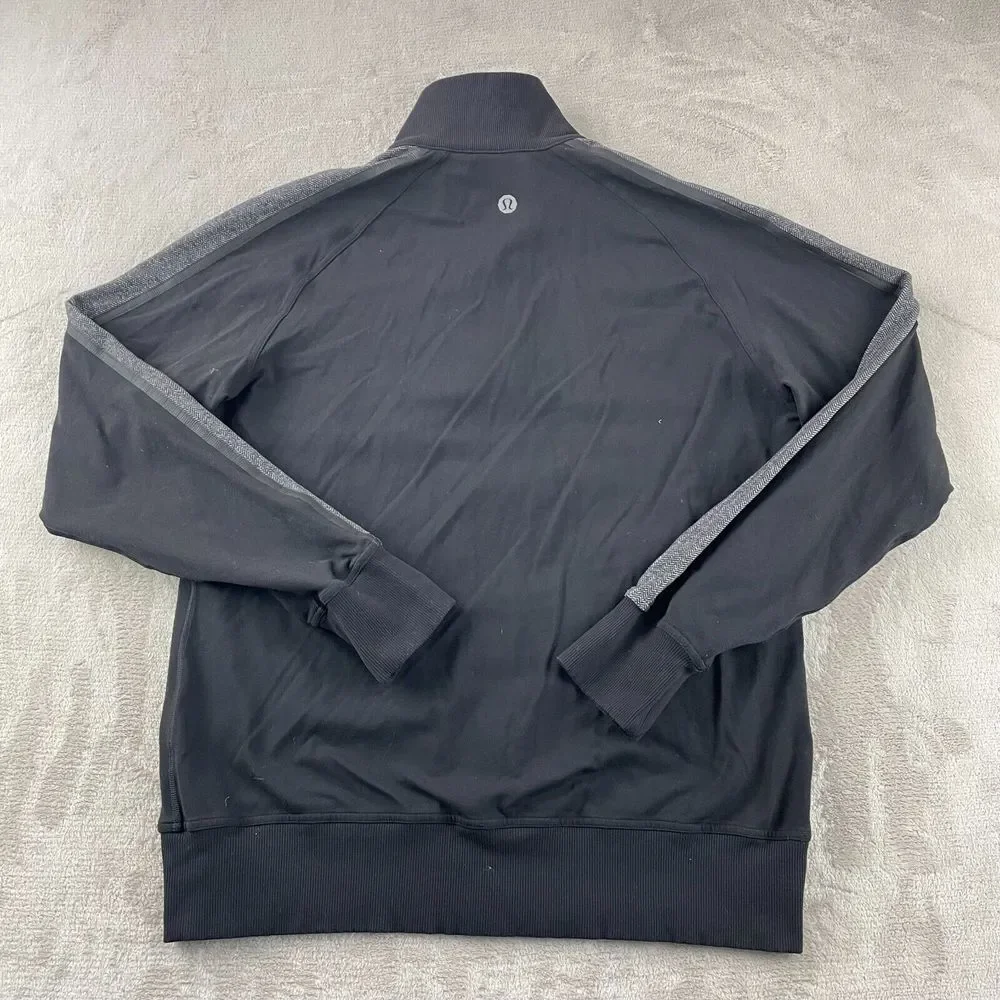 Lululemon Kung Fu II Jacket Men‎ XL Black Stretch Performance Training Track